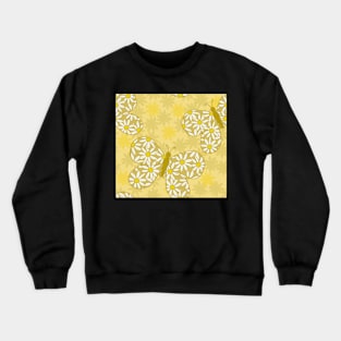 Lemon Yellow Daisy Butterfly Crewneck Sweatshirt